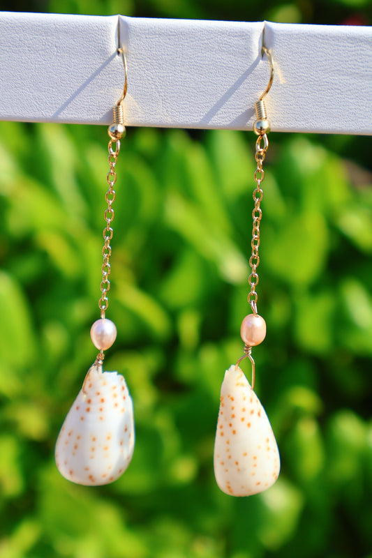 PINK FLEA CONE EARRINGS