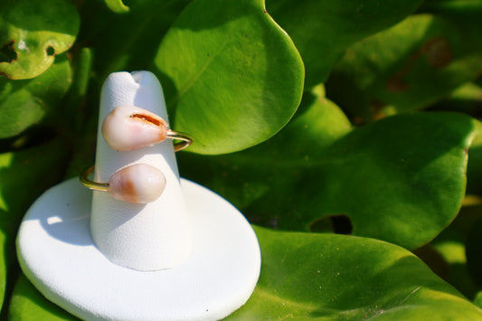 CONE SHELL TWINS RING