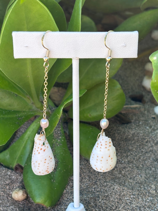 PINK FLEA CONE EARRINGS