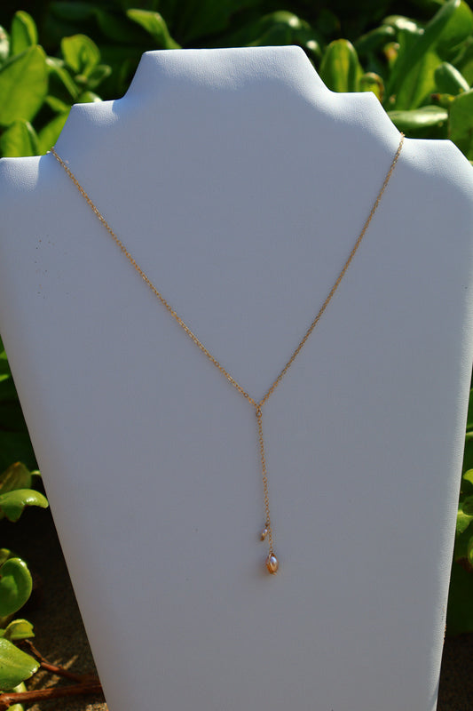 ELEGANT DOUBLE PEARL LARIAT